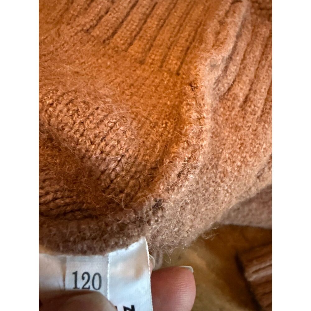 SHEIN Kids Brown Cable Knit Crewneck Sweater Size 120